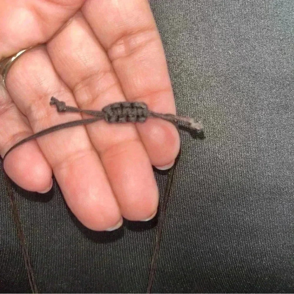 Bohemian lava stone and bead expansion necklace with silver tone accent - Picture 7 of 10